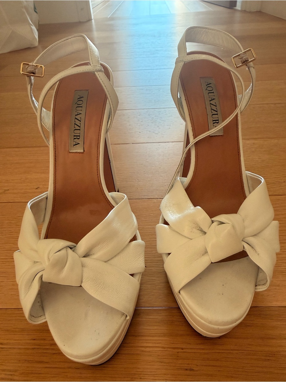 Aquazzura Nina leather platform Sandals